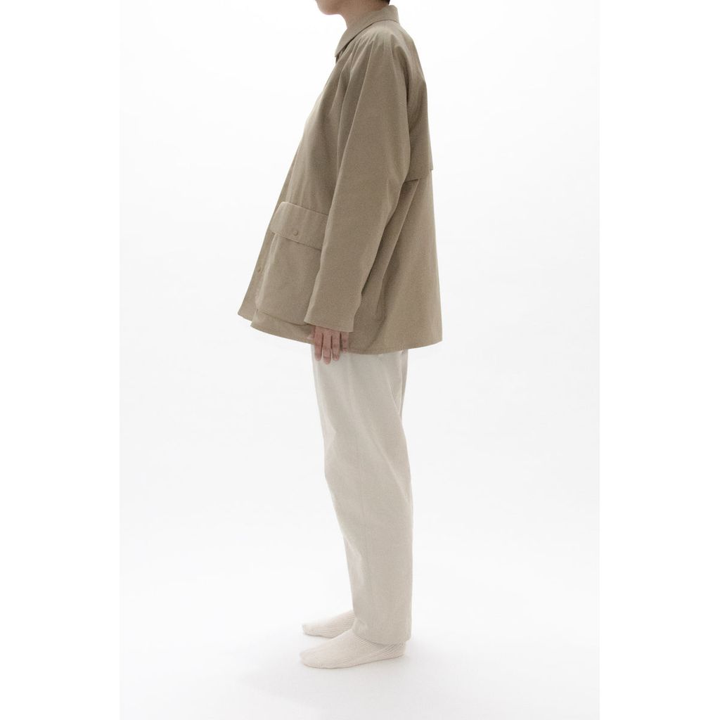YAECA  Zip and Button Short Coat