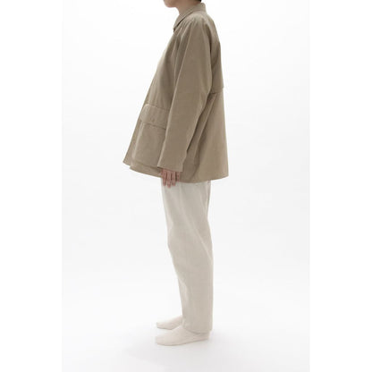 YAECA  Zip and Button Short Coat