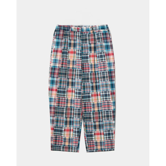 APPLEBUM PATCHWORK MADRAS WIDE PANTS
