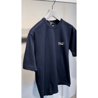COMME des GARCONS HOMME COTTON PLAIN LOGO T-SHIRTS（NAVY）