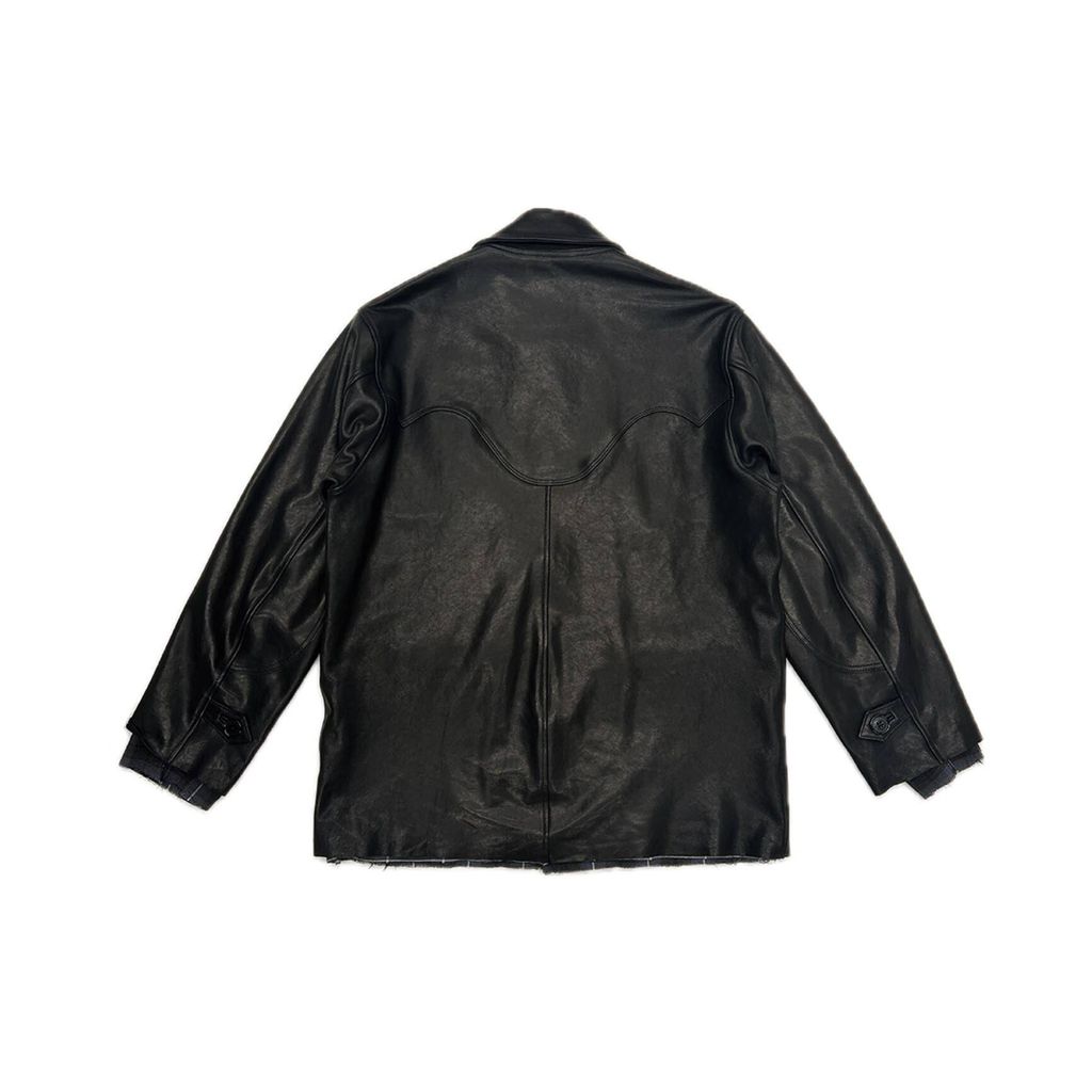 DAIRIKU Shinig Collar Leather Jacket