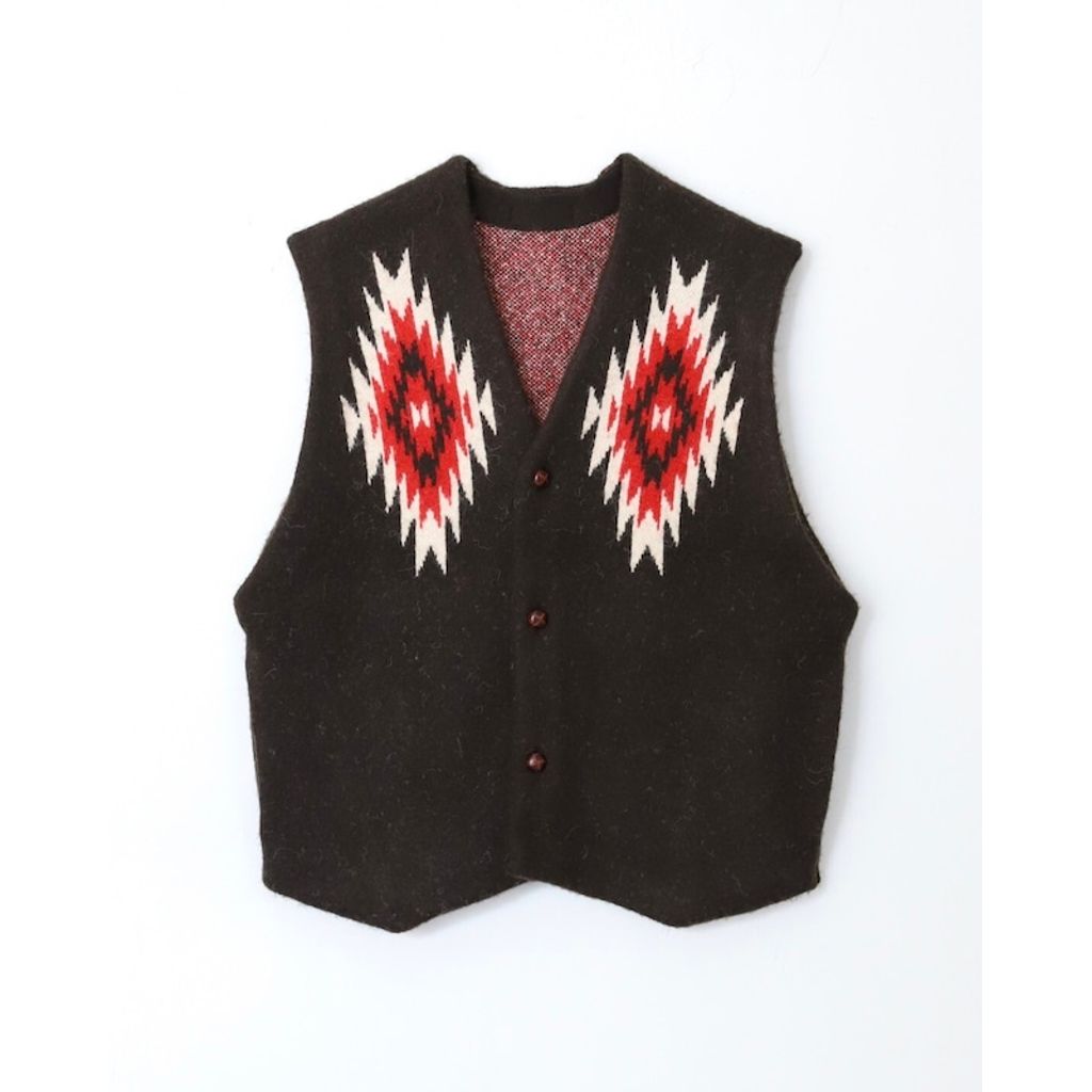 AMBERGLEAM アンバーグリーム チマヨKnit Vest AMBERGLEAM CHIMAYO Knit Vest – MAROON WEBSTORE
