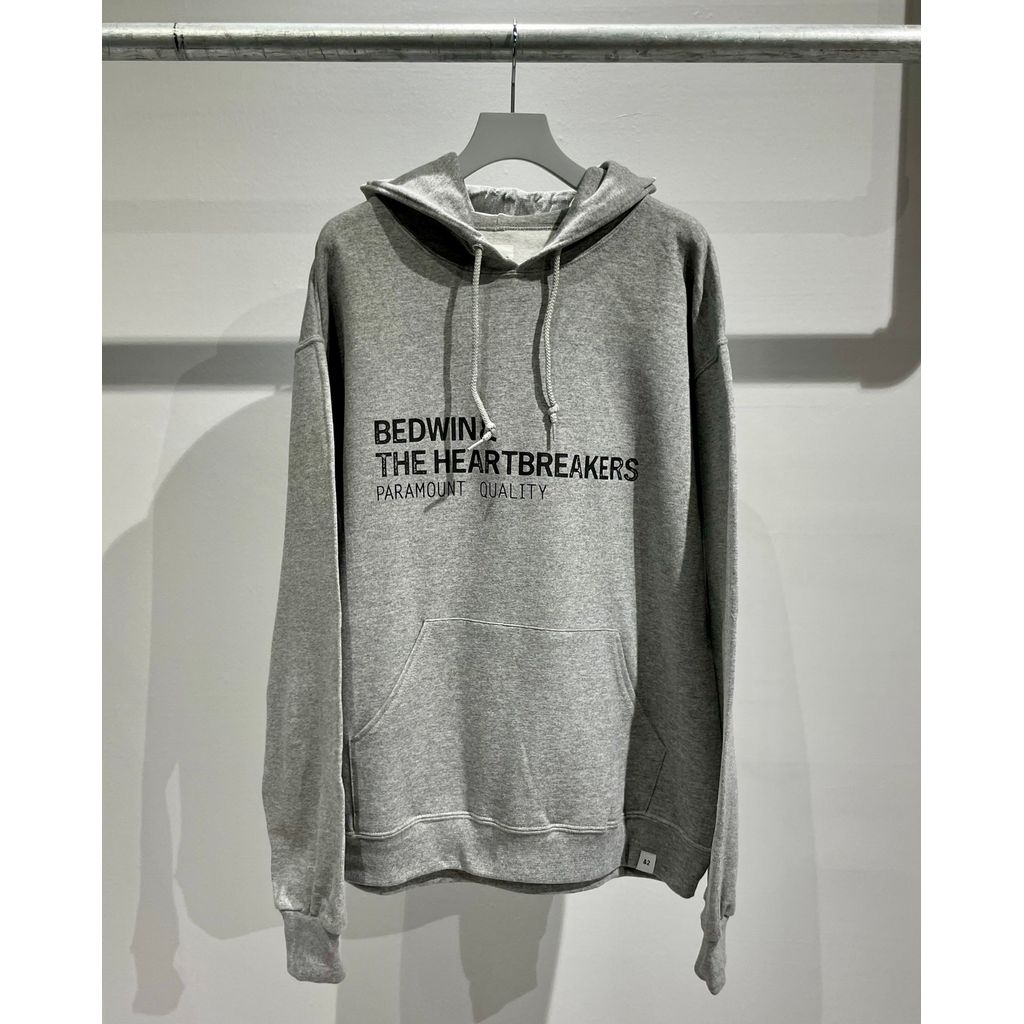 BEDWIN & THE HEARTBREAKER LINEAGE Ex. PRINT HOODIE（HEATHER GREY）