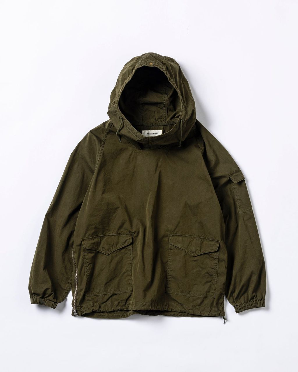 ANACHRONORM AN273 MILITARY ANORAK PULLOVER JACKET OLIVE