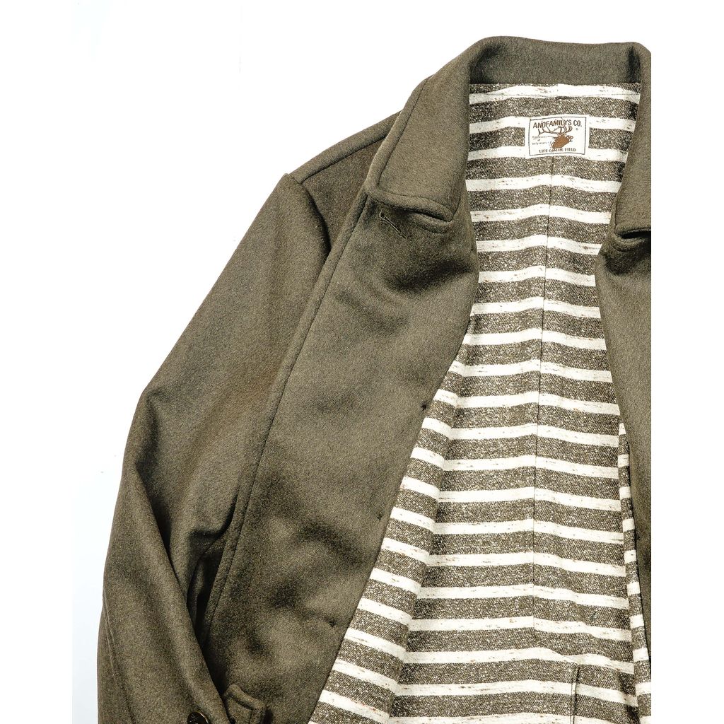 ANDFAMILYS Feather Wool Pea Coat