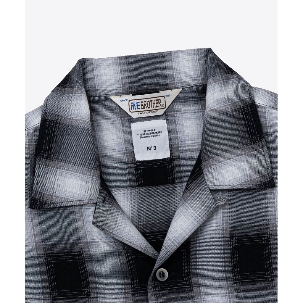 BEDWIN & THE HEARTBREAKERS FIVE BROTER Ex. L/S CHECK SHIRT "VIN"