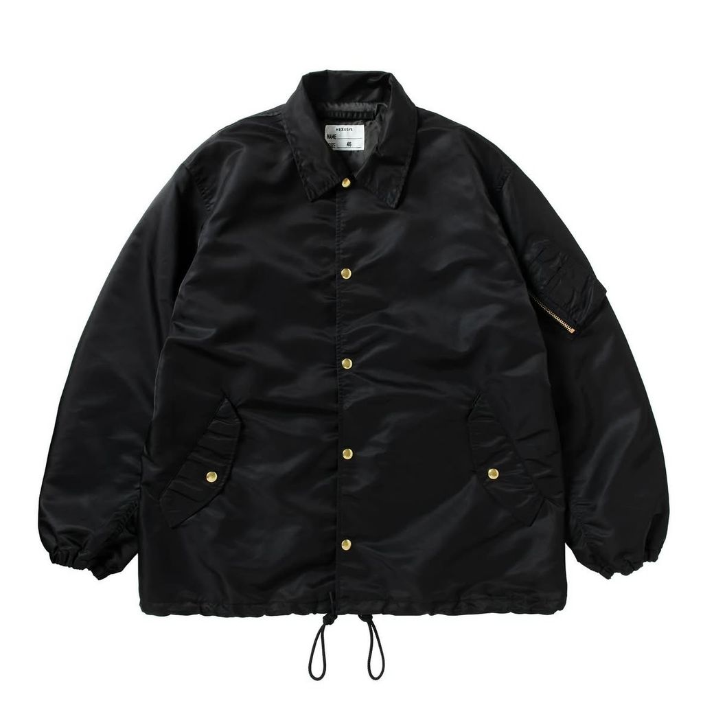 COACH ブラック MA-1ジャケット COACH ブラック 黒 MA-1 ジャケット フライトジャケット Mサイズ COACH