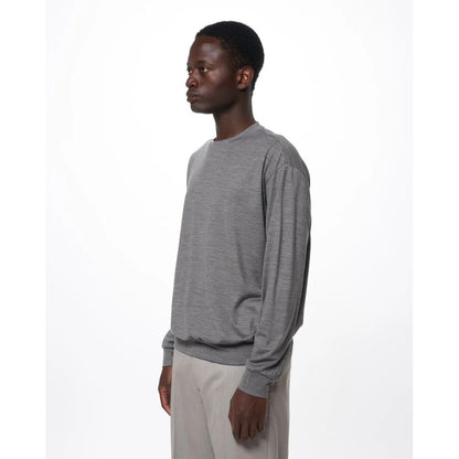 marka  Super 100s Washable Wool Jersey / Crew Neck L/S Tee