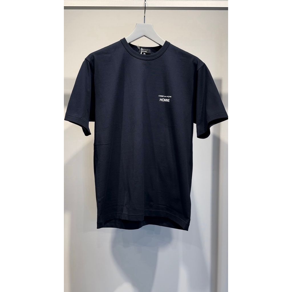 COMME des GARCONS HOMME COTTON PLAIN LOGO T-SHIRTS（NAVY）
