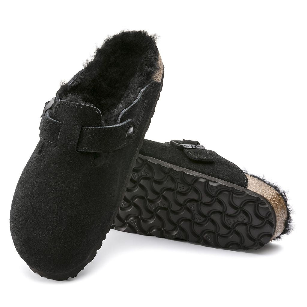 【予約商品】BIRKENSTOCK Boston Shearling ボストン シアリング スエードレザー(Black) 0259883