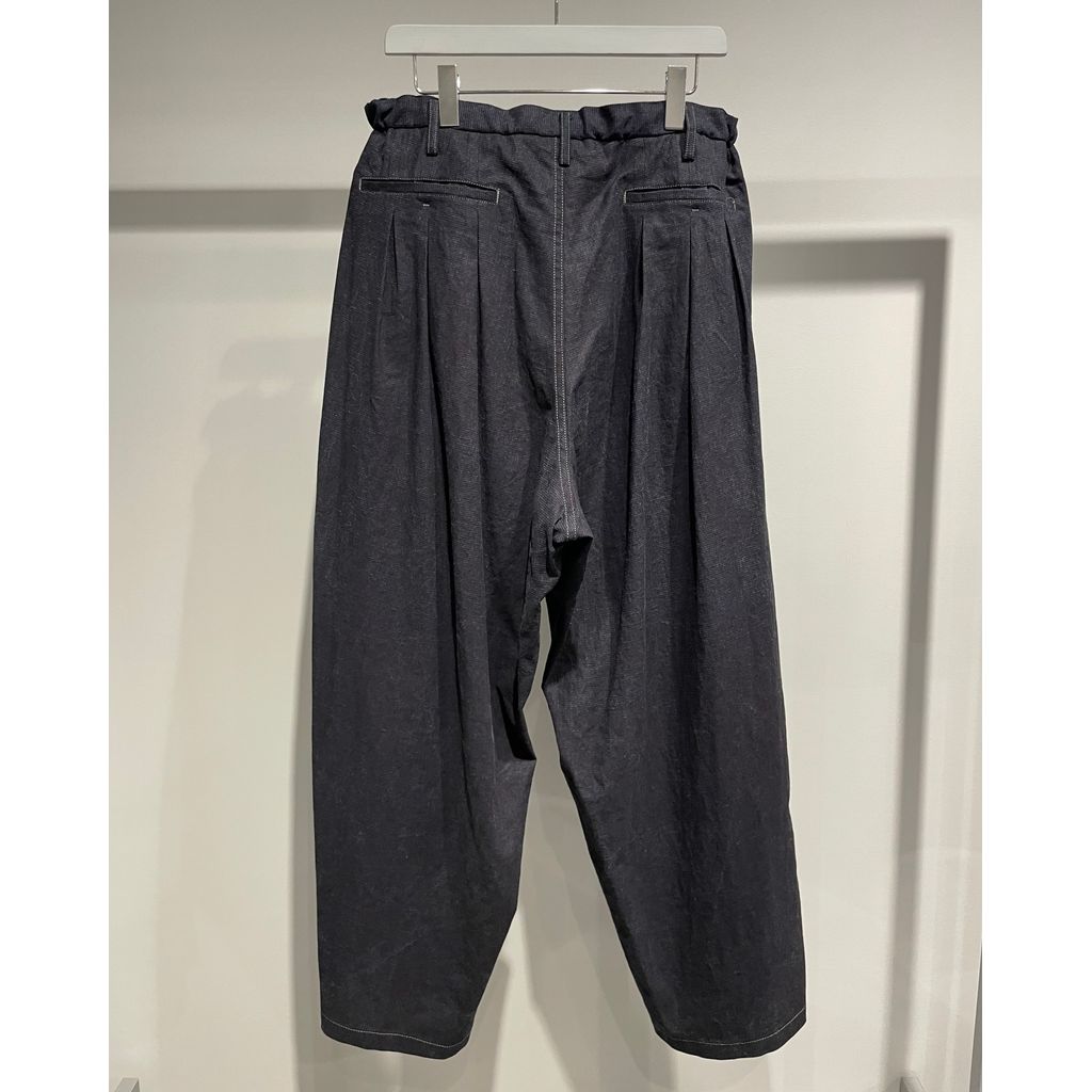Y's for men INK-DYED HOUNDSTOOTH 12 TUCKS PANTS