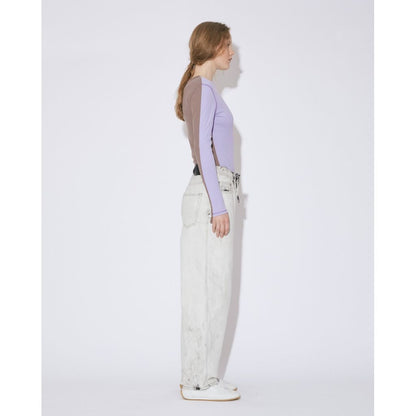 beautiful people left hand twill carved denim pants