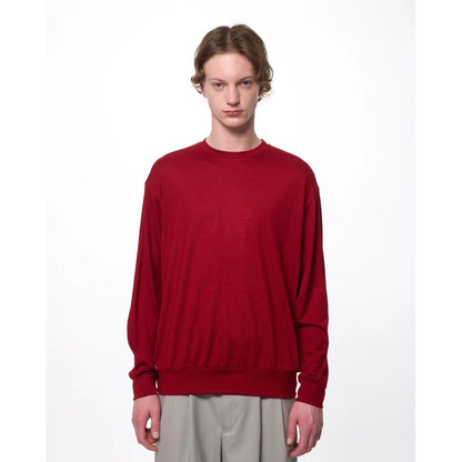 marka  Super 100s Washable Wool Jersey / Crew Neck L/S Tee