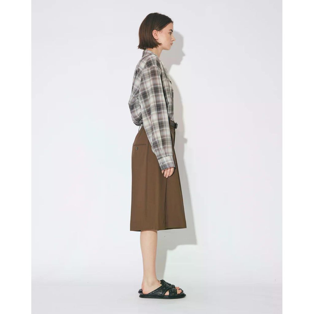 beautiful people  high twist gabardine three tuck shorts