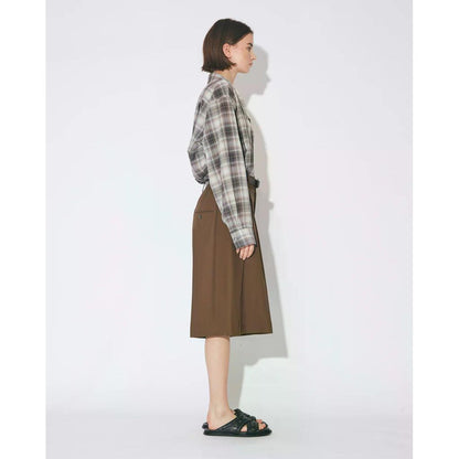 beautiful people  high twist gabardine three tuck shorts