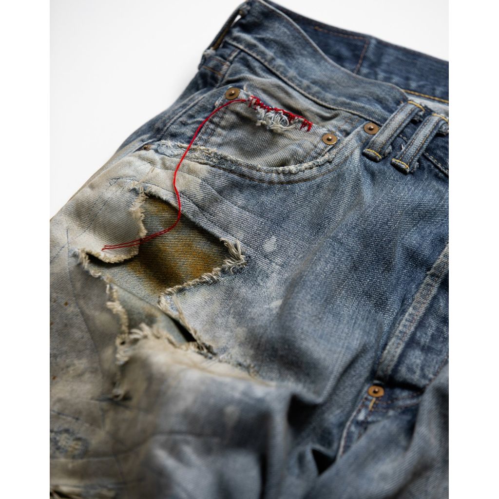 ANACHRONORM HARD REMAKED REGULAR TAPERED 5P PANTS INDIGO (REMAKE)