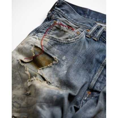 ANACHRONORM HARD REMAKED REGULAR TAPERED 5P PANTS INDIGO (REMAKE)
