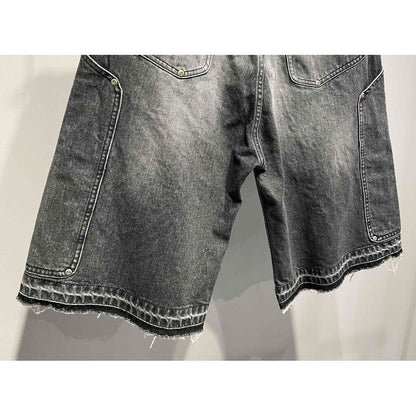 FAF NEWCOMMUNE AGED BAGGY DENIM SHORTS