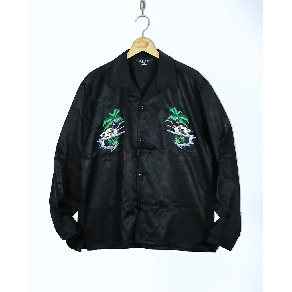 ANDFAMILYS Souvenir Rayon Shirts - Palm Tree -