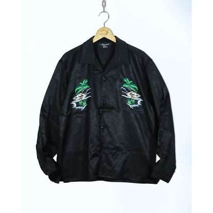 ANDFAMILYS Souvenir Rayon Shirts - Palm Tree -