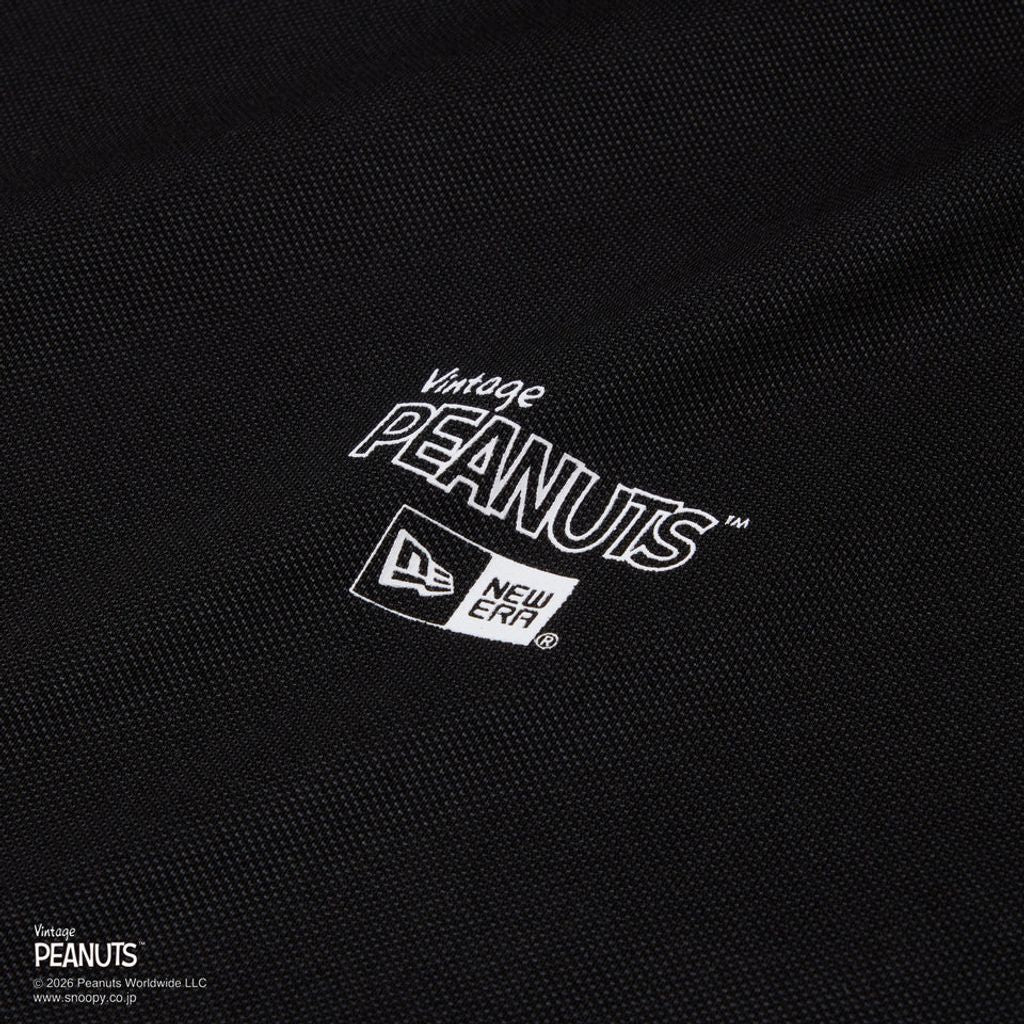 NEW ERA 半袖 ミッドネック Tシャツ Vintage PEANUTS ピーナッツ GOLF Circle ロゴ ブラック
