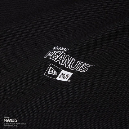 NEW ERA 半袖 ミッドネック Tシャツ Vintage PEANUTS ピーナッツ GOLF Circle ロゴ ブラック