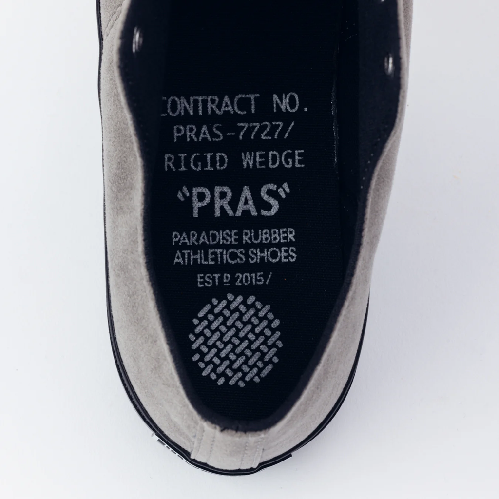 PRAS SHELLCAP LOW VEGAN SUEDE / GRAY×BLACK