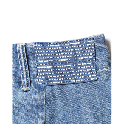 Liberaiders  DAMAGED DENIM SARROUEL PANTS