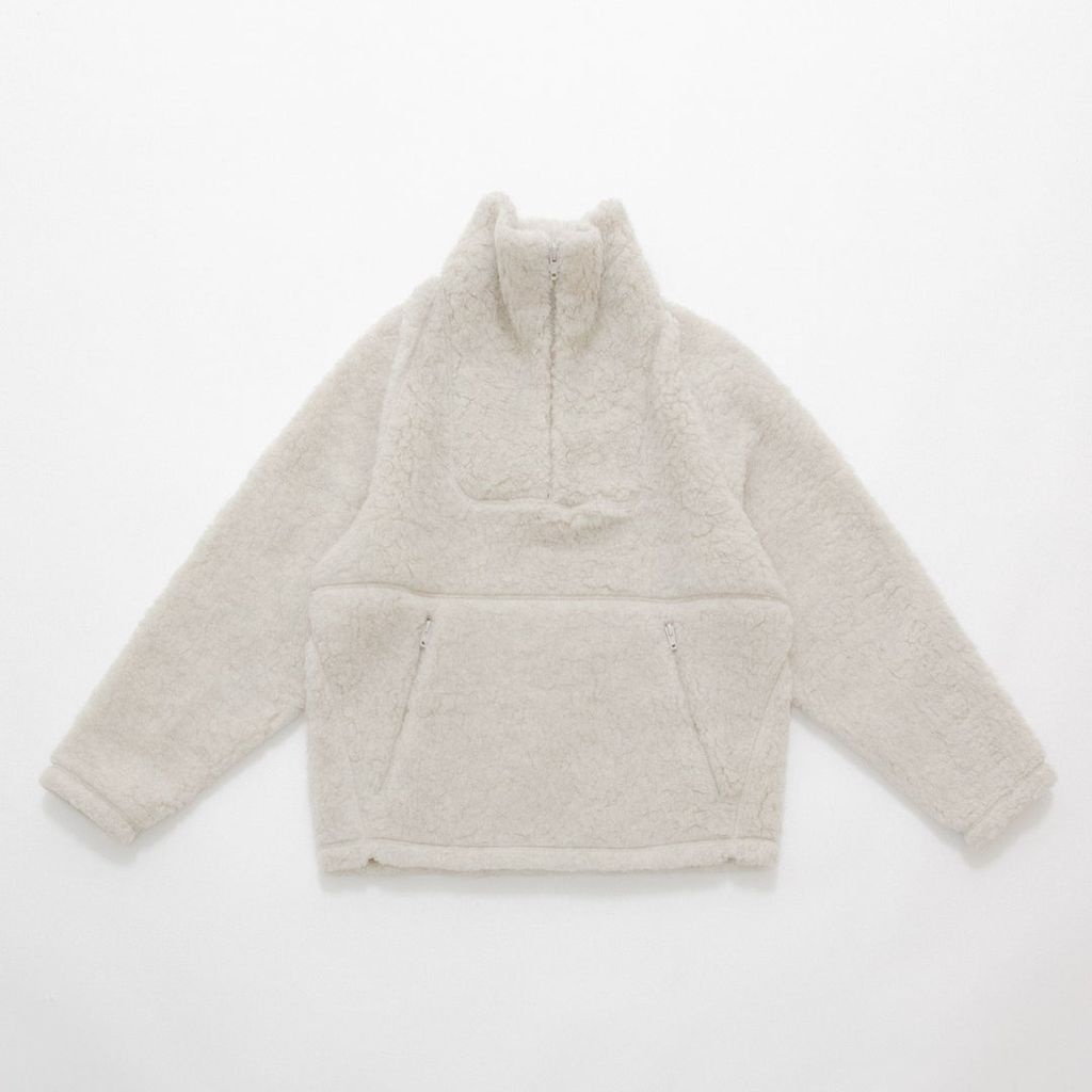 YAECA Natural Wool Fleece Pullover