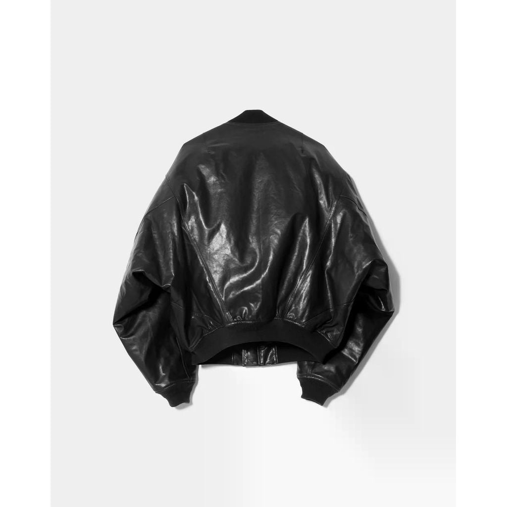 beautiful people light lamb leather fanshape MA-1blouson