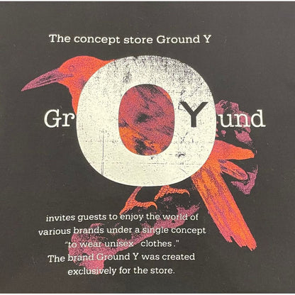 Ground Y COTTON JERSEY CROW T-SHIRT