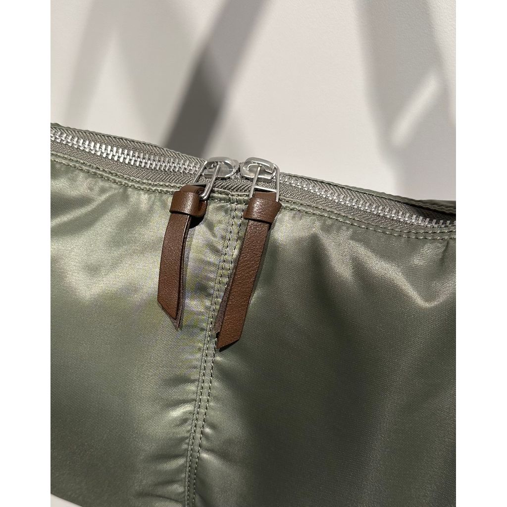 COMME des GARCONS HOMME COTTON NYLON TWILL SHOULDER BAG（KAHKI
