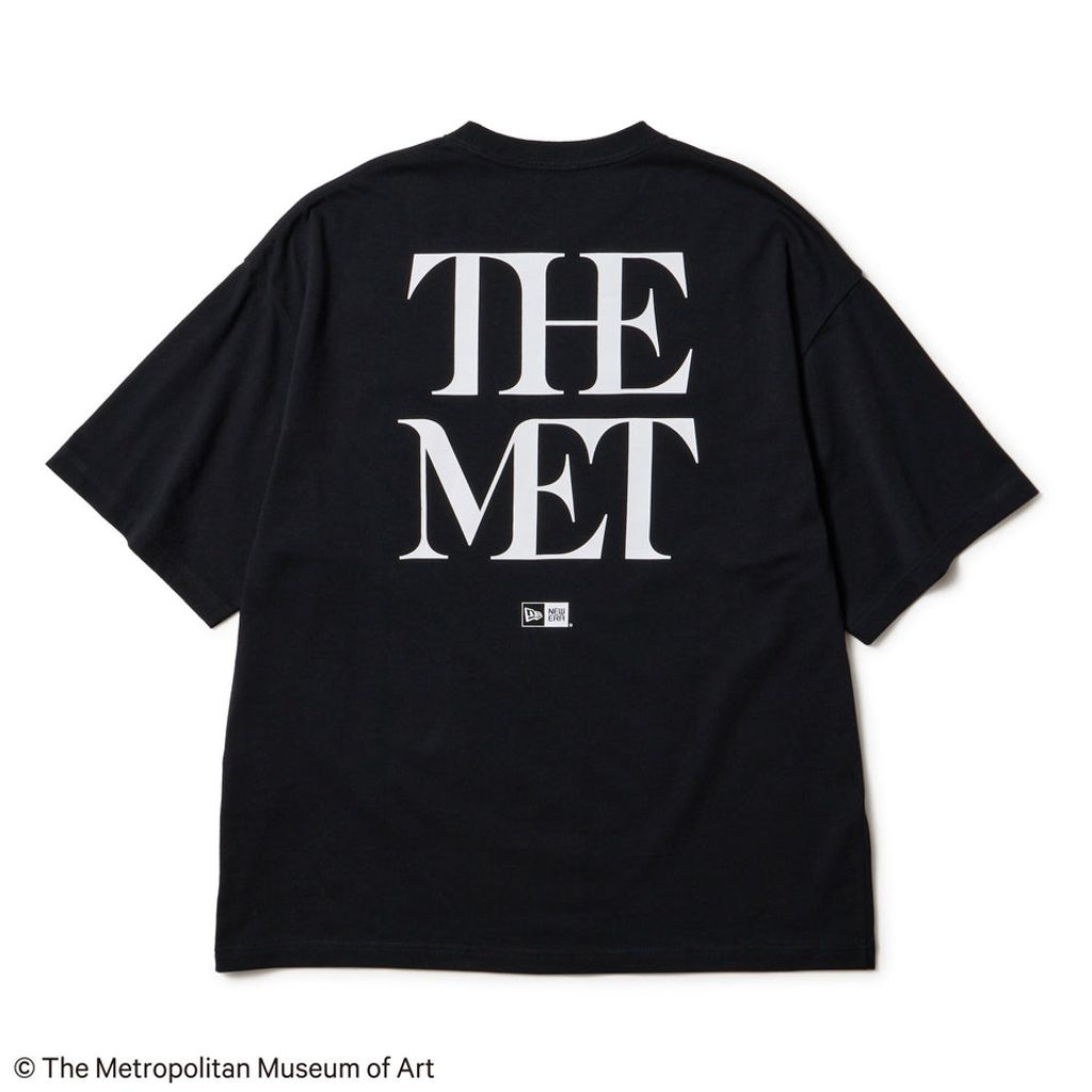 NEW ERA  半袖 オーバーサイズド コットン Tシャツ The Met ブラ ック
