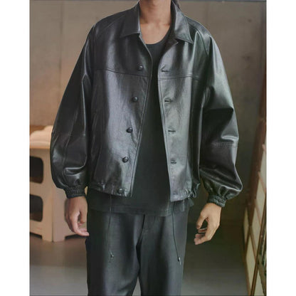 refomed CCU LEATHER FORMAN JACKET