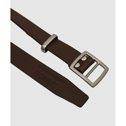 COMME des GARCONS HOMME STEER OIL SMOOTH HOLELESS BELT〈30mm〉（BROWN）
