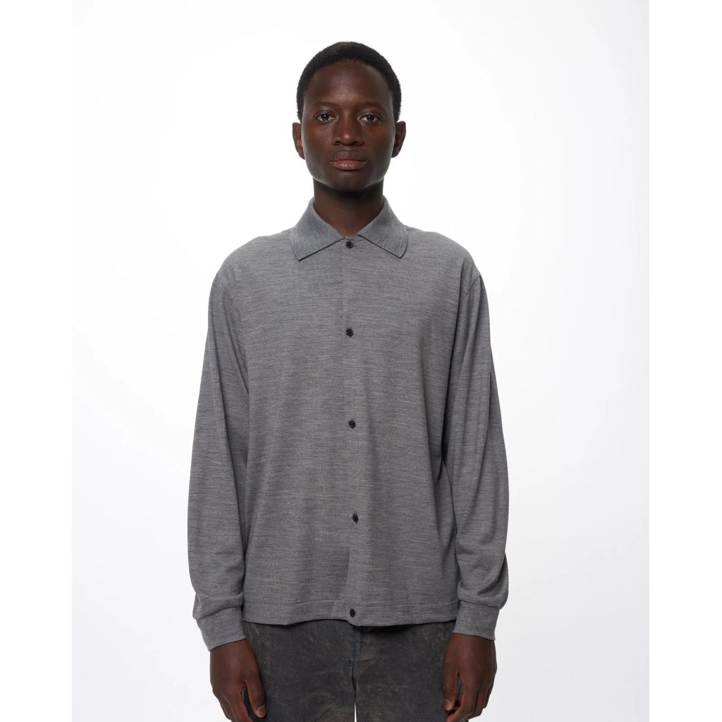 marka  Super 100s Washable Wool Jersey / Shirt Cardigan