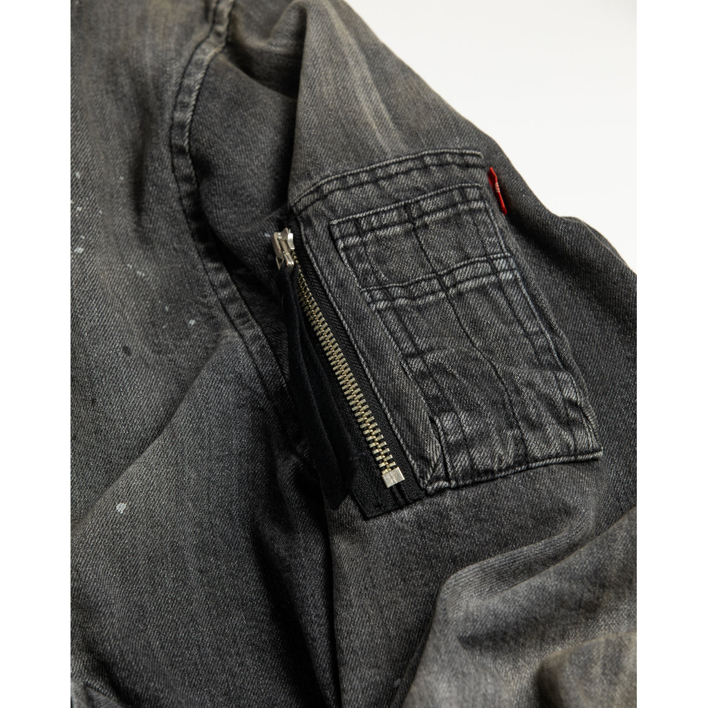 ANACHRONORM AN396-W AGING DUAL DENIM MA-1 BLACK (AGING)