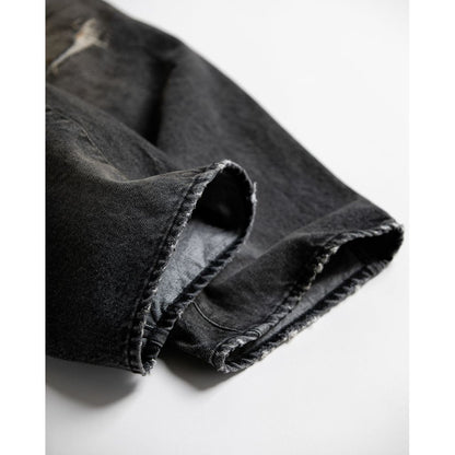 ANACHRONORM FRONT YORK REMAKED DENIM PANTS BLACK (REMAKE)