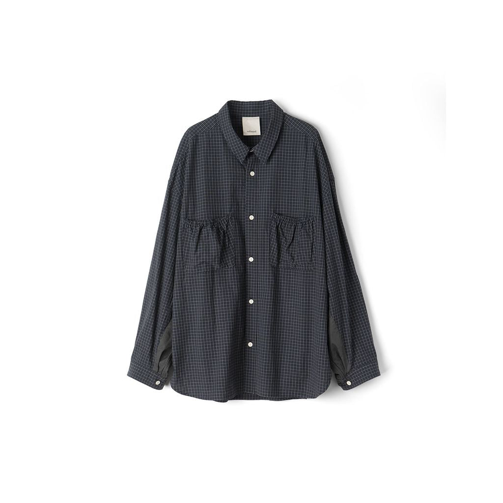 refomed WRIST PATCH WIDE SHIRT "CHECK"