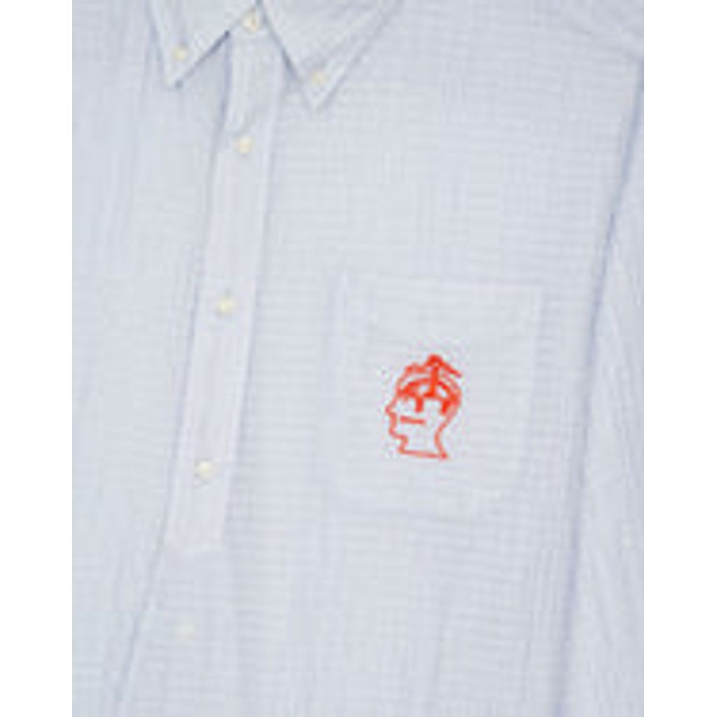 BRAIN DEAD BB Half Placket Oxford Button Up Shirt