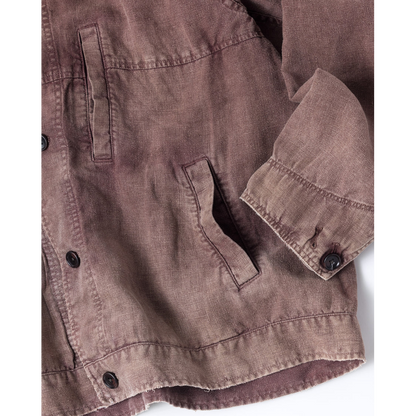 ANACHRONORM  FADED SULFUR DYED LINEN UTILITY JACKET