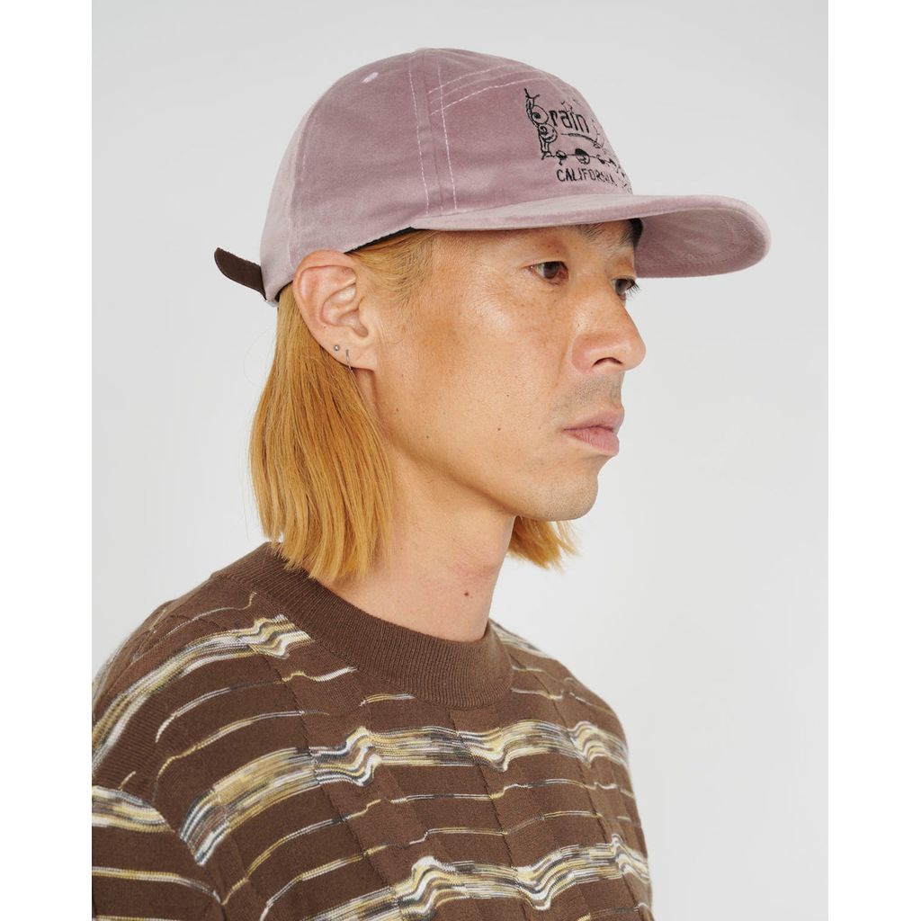 BRAIN DEAD  Velveteen Curved Front 6 Panel Hat