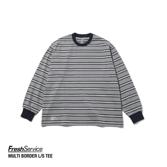 FreshSevice "MULTI BORDER L/S TEE"