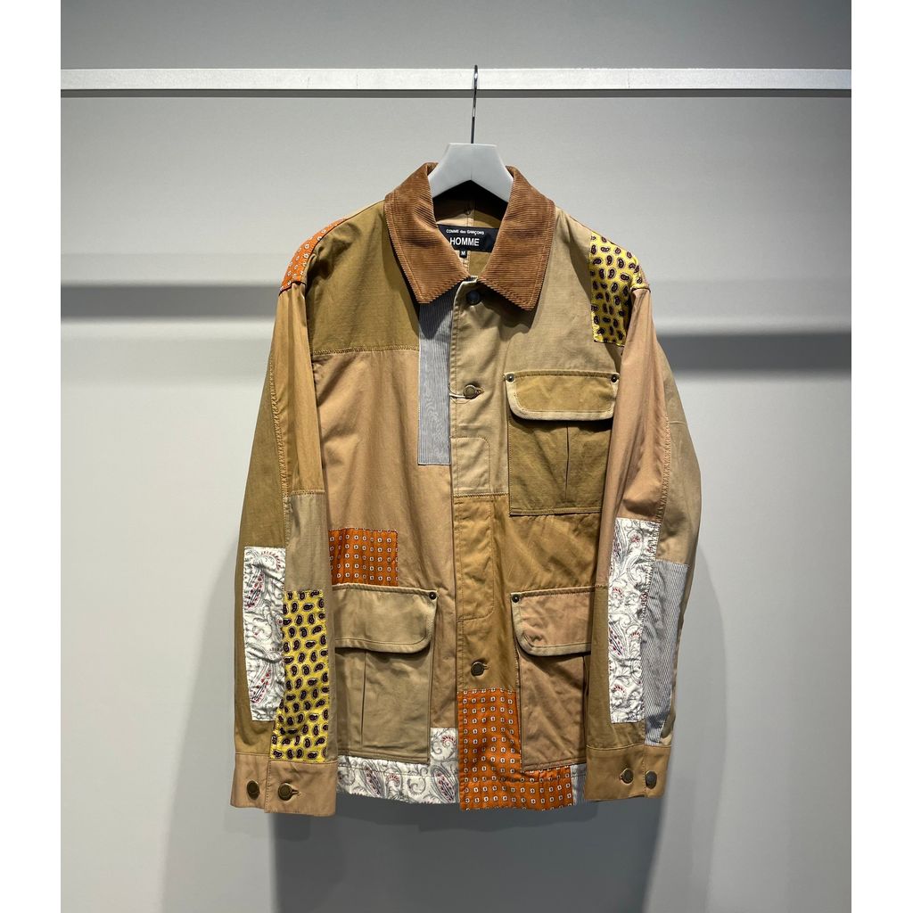COMME des GARCONS HOMME 多素材MIX パッチワーク ジャケット