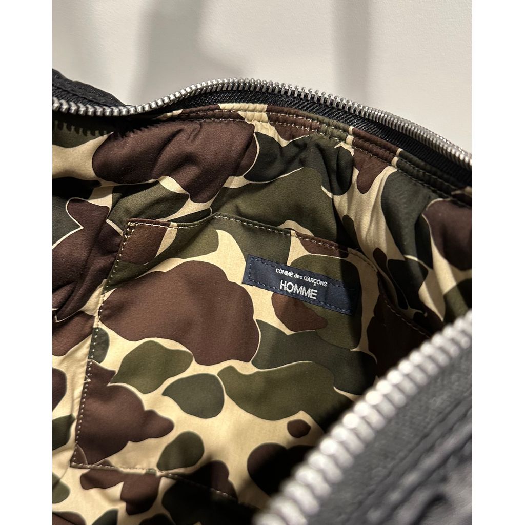 COMME des GARCONS HOMME COTTON NYLON TWILL SHOULDER BAG（BLACK）