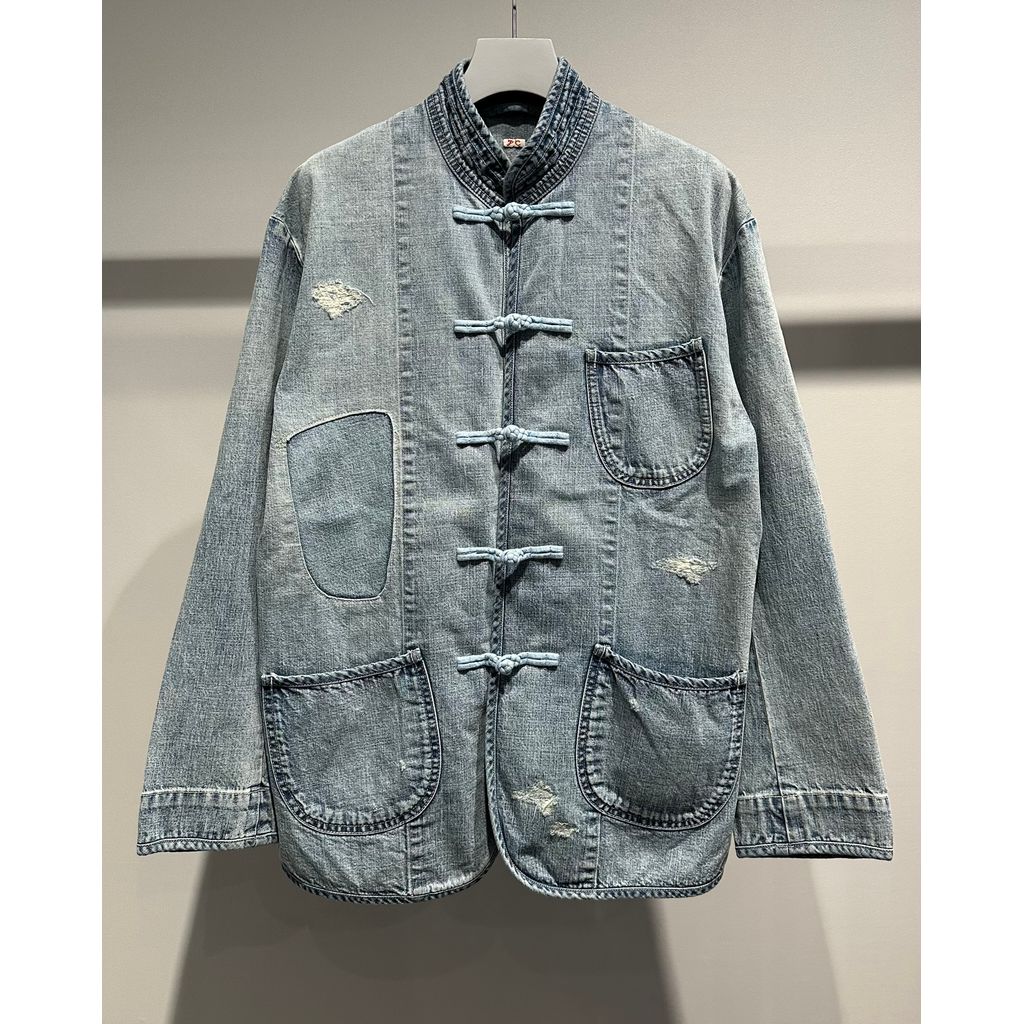 PORTER CLASSIC  CANNERY ROW DENIM CHINESE JACKET