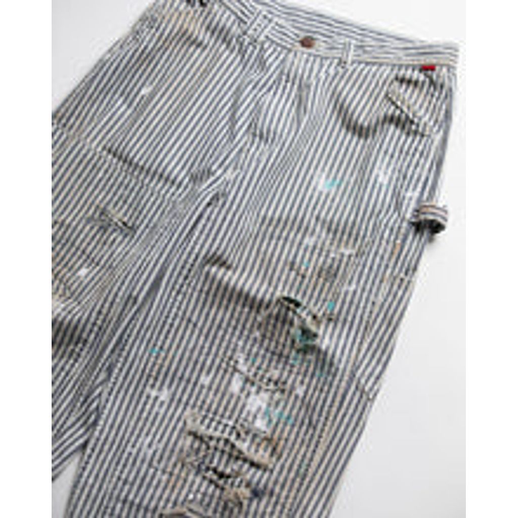 ANACHRONORM HICKORY REMAKED DOUBLEKNEE PAINTER PANTS HICKORY (REMAKE)