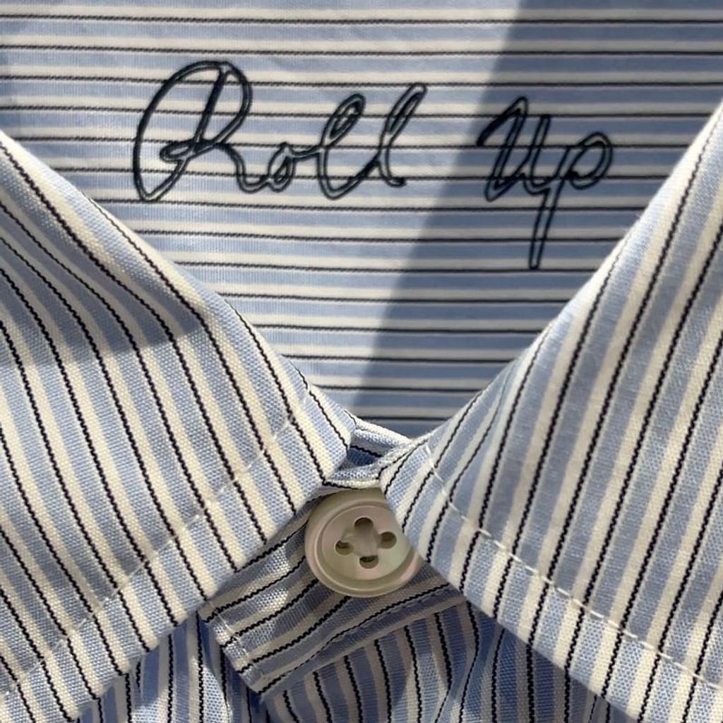 PORTER CLASSIC ROLL UP STRIPE SHIRT