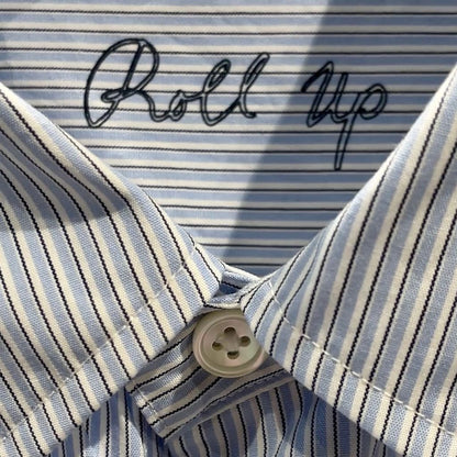 PORTER CLASSIC ROLL UP STRIPE SHIRT
