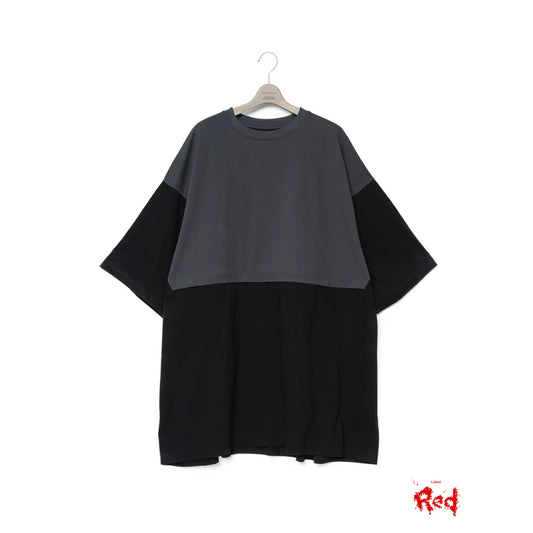 FUMITO GANRYU 2Way Mantle Tee - Chacoal X Black